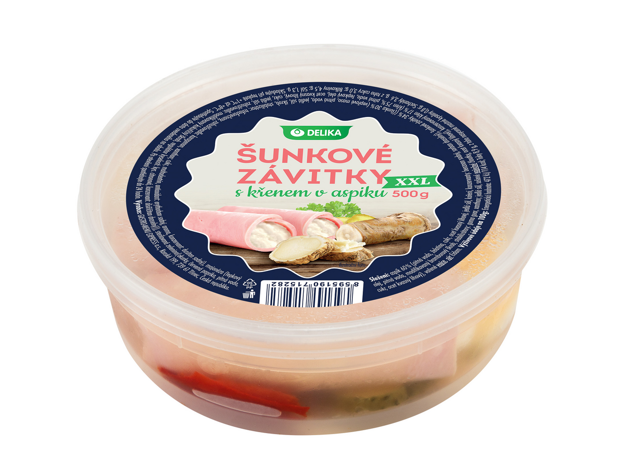 Šunkové závitky s křenem chlaz. 500 g