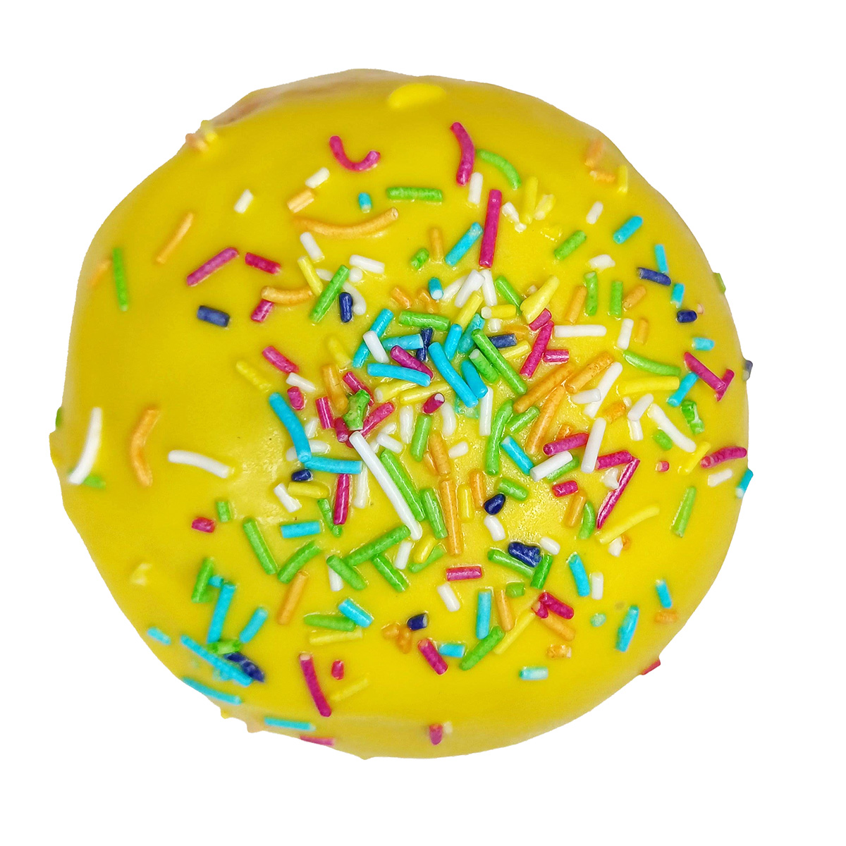 Kobliha s karamelovou náplní žlutá nebalená 1 ks