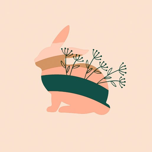 Ubrousky Boho Bunny 3vrstvé 24 x 24 cm 1 ks