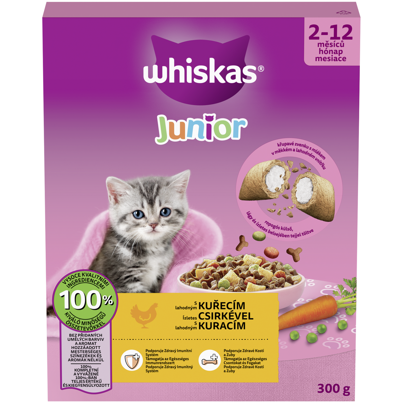 Whiskas Granule Junior kuře 300 g