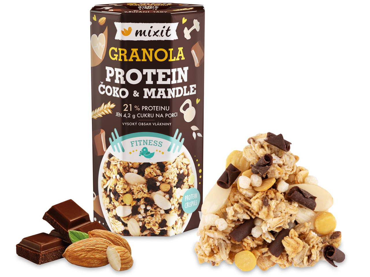 Mixit Granola Protein čokoláda mandle 11 x 450 g