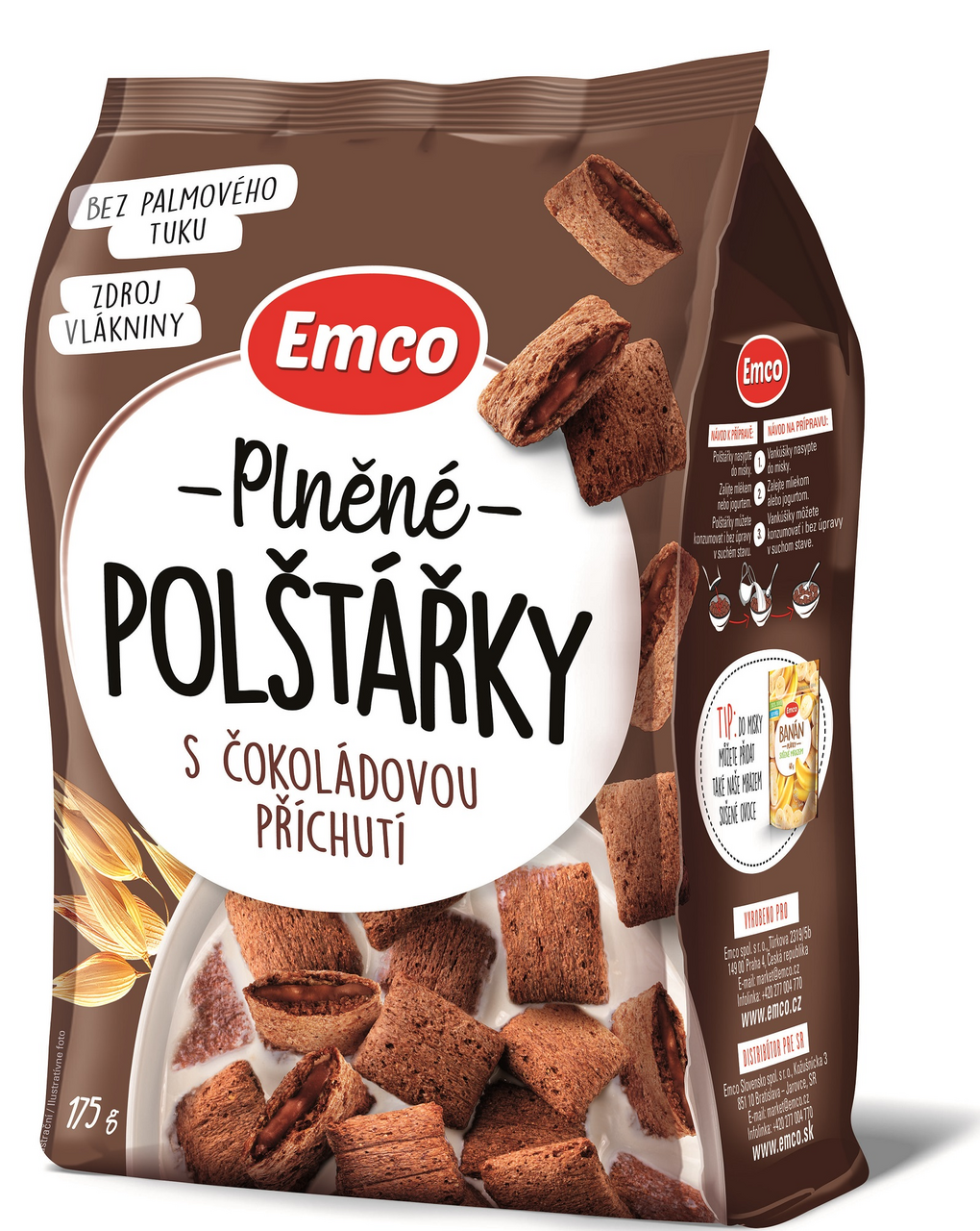 Emco Polštářky čokoláda 175 g