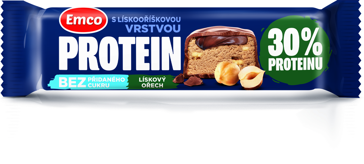 Emco Tyčinka Protein liskový oříšek 45 g