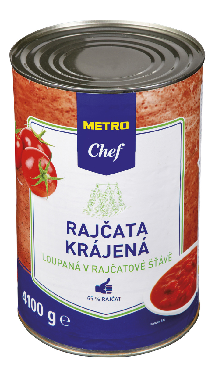 METRO Chef Rajčata loupaná krájená 4100 g