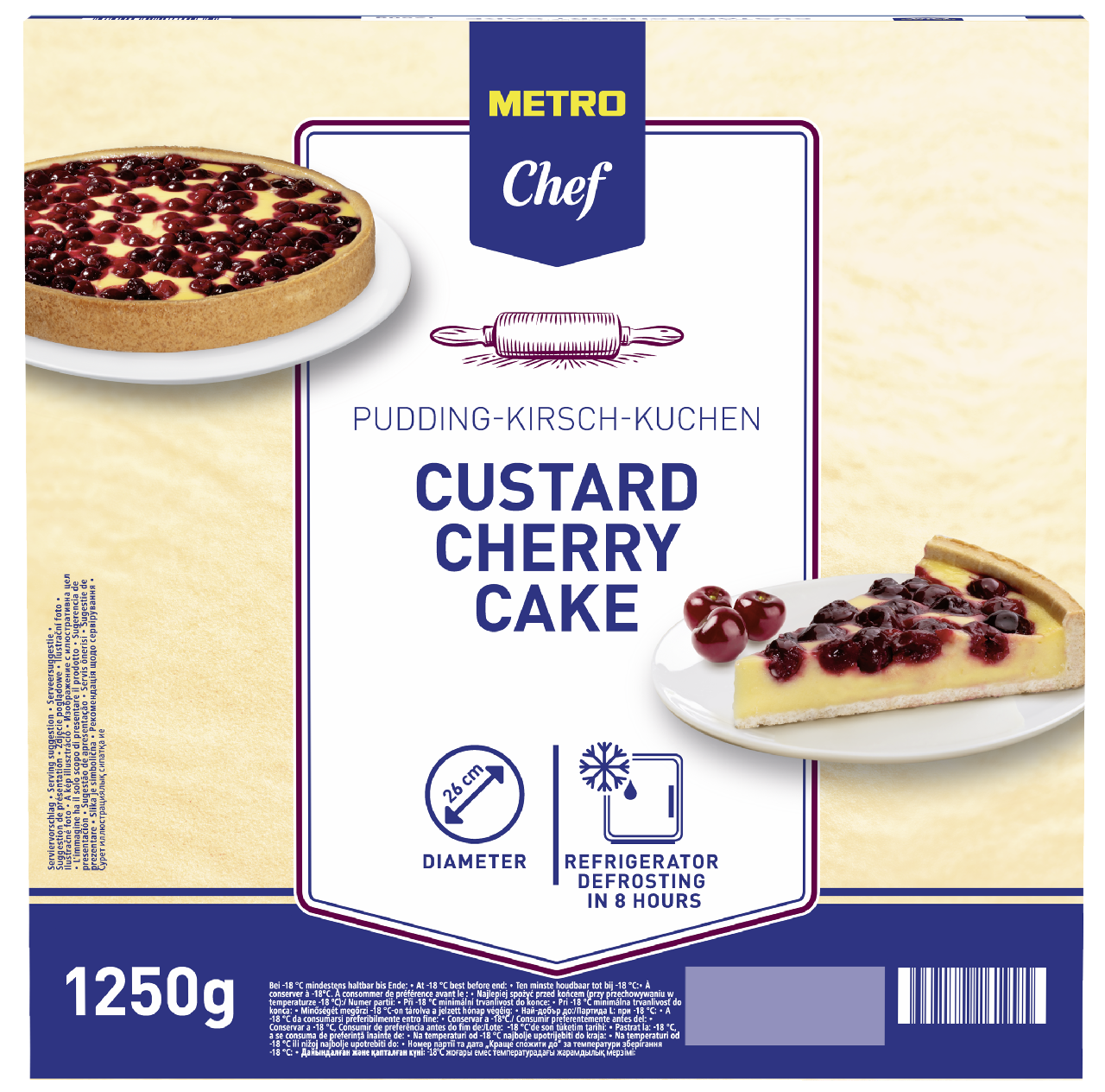 METRO Chef Pudinkový třešňový koláč 1250 g