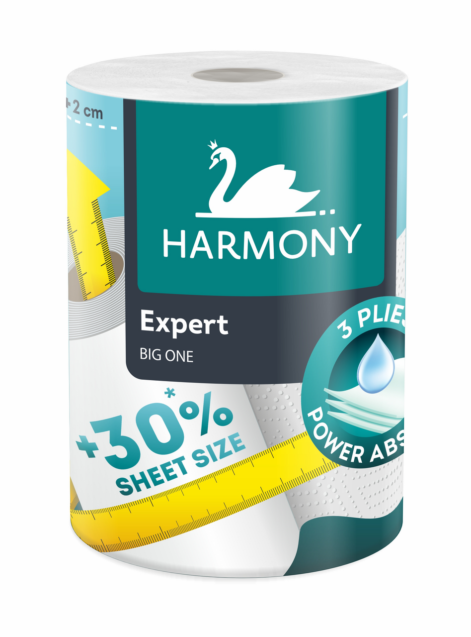 HARMONY Big One Papírové utěrky 3vrstvé bílé 1 ks