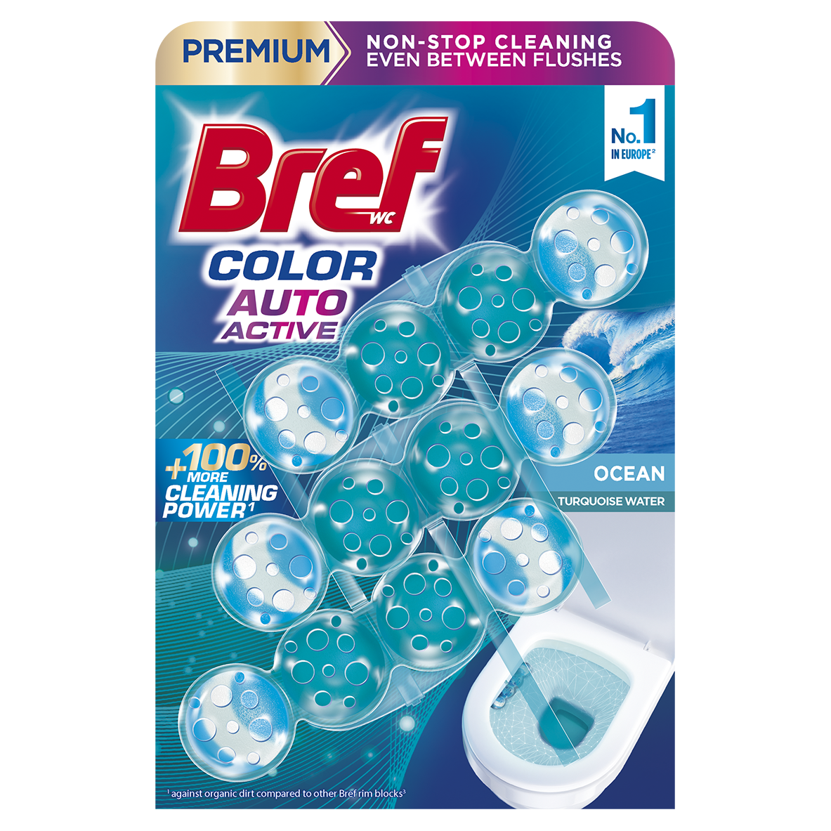 Bref Color Active Ocean/vůně oceánu WC blok 3 x 50 g