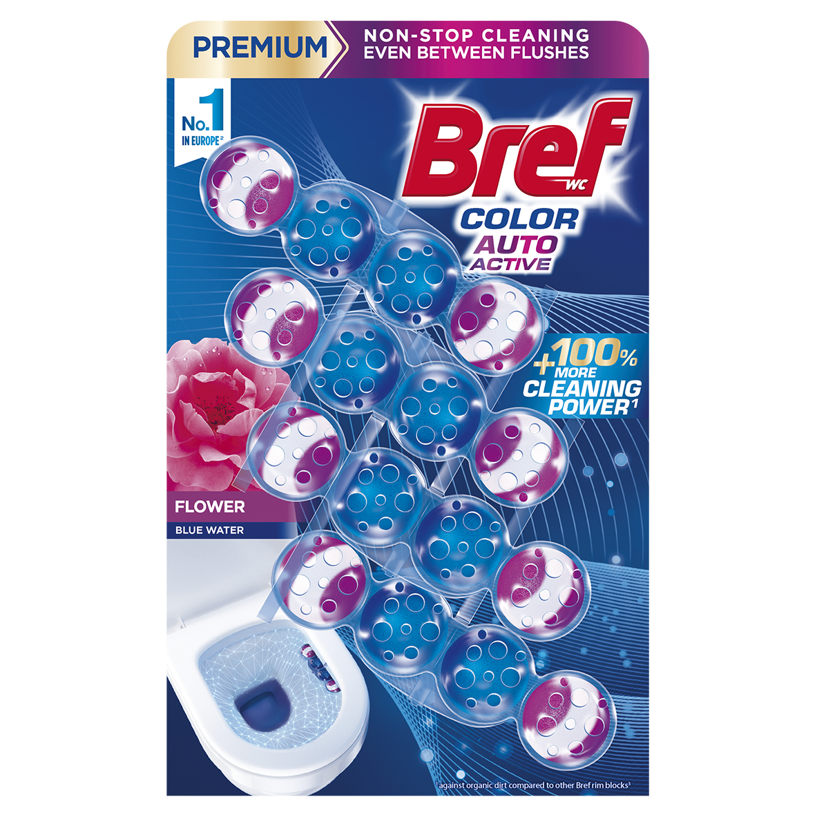 Bref Color Activ Flower/vůně květin WC blok 4 x 50 g