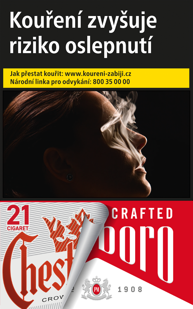 Chesterfield Red/Marlboro Crafter Red king size tvrdé bal. 10 krab. 21 ks kolek U 161 Kč VO cena