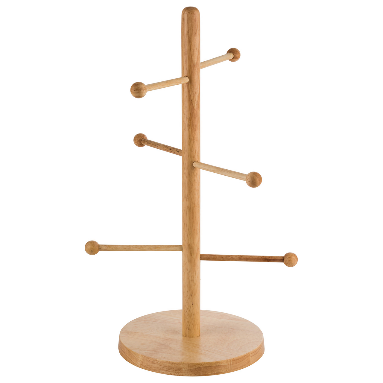 Stojan preclík/klobása 22 cm dřevo 1 ks