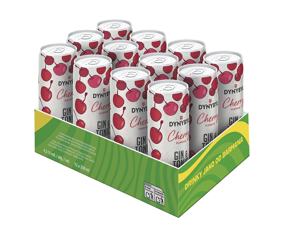 DYNYBYL Cherry/třešeň 4,5 % 12 x 250 ml