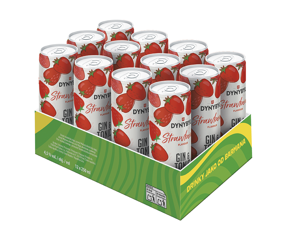 DYNYBYL Strawberry/jahoda 4,5 % 12 x 250 ml