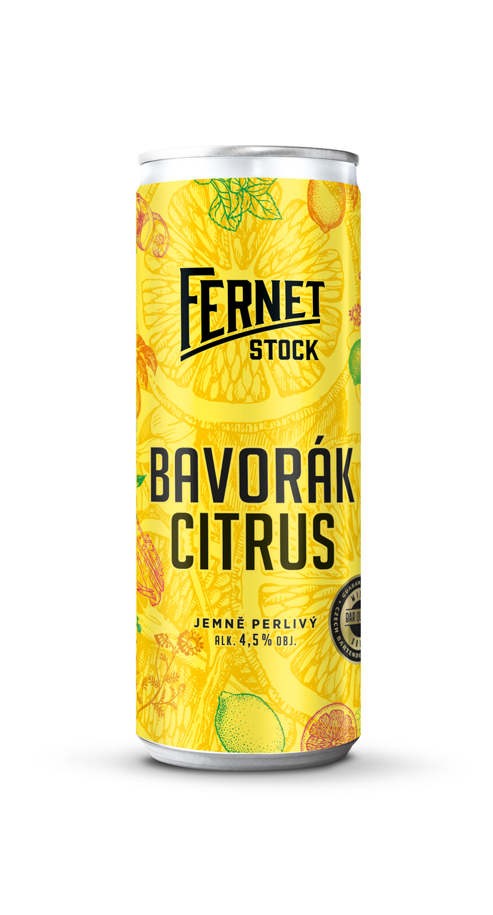 FERNET Bavorák citron 4,5 % 250 ml