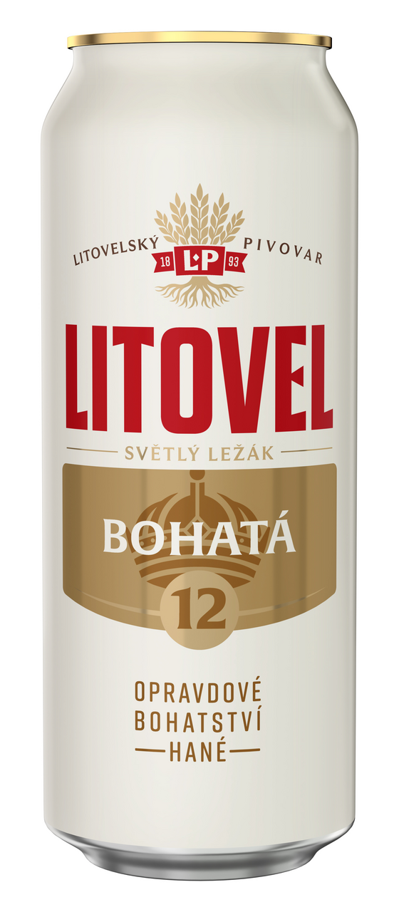 Litovel Bohatá 12 pivo 500 ml plech