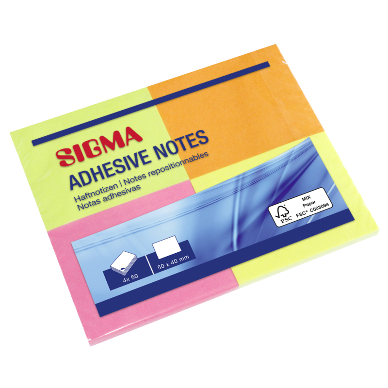 SIGMA Bloček 50 x 40 mm 50 listů 4 ks