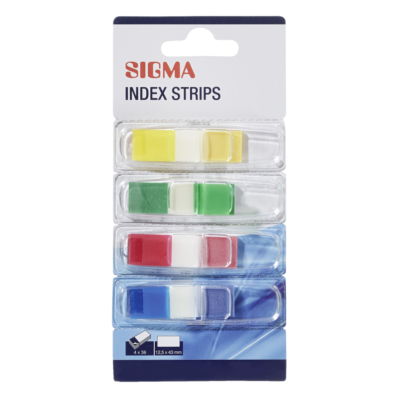 SIGMA Záložky Index 4 x 12 mm x 44 m 1 ks