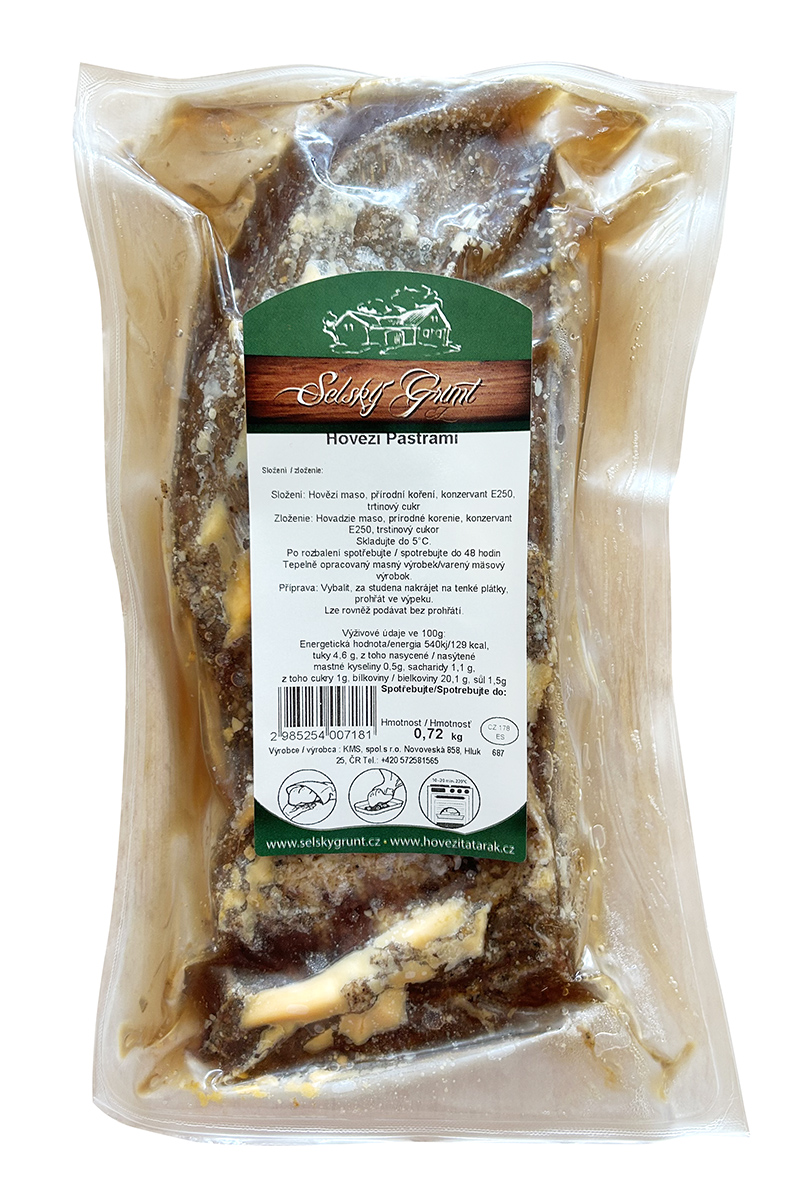 Hovězí Pastrami Sous-vide chlaz.