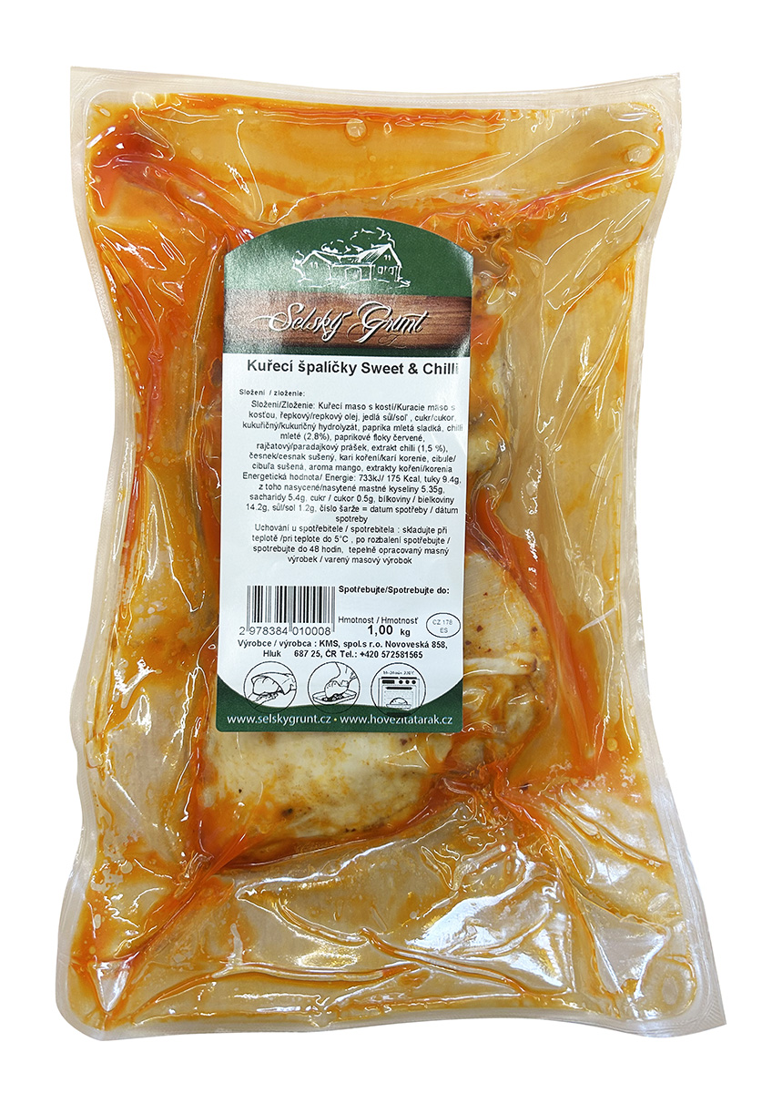 Kuřecí špalíčky Sweet Chilli Sous-vide chlaz.