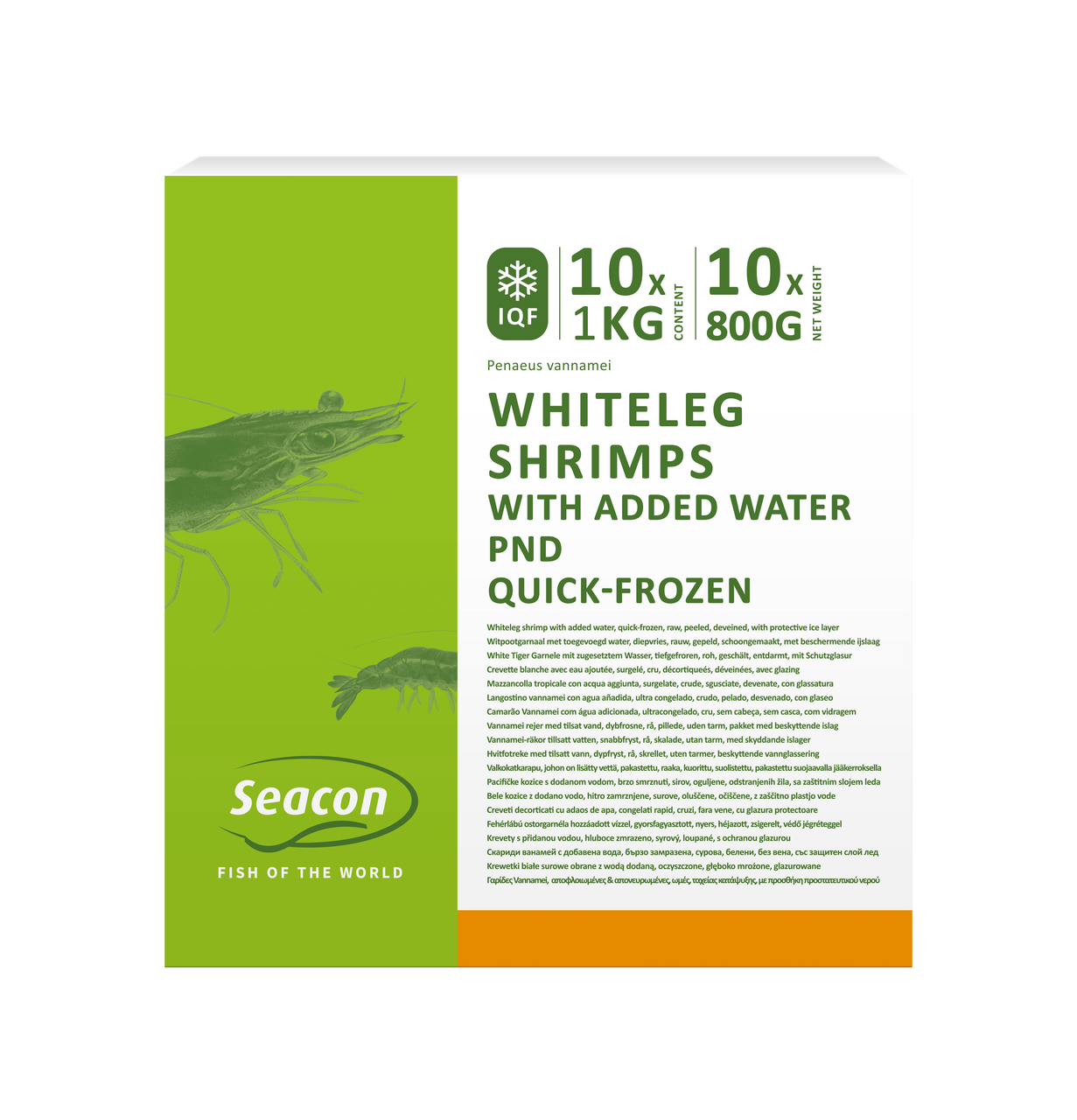 Krevety loupané bez střívka VN 26/30 mraž. 10 x 800 g