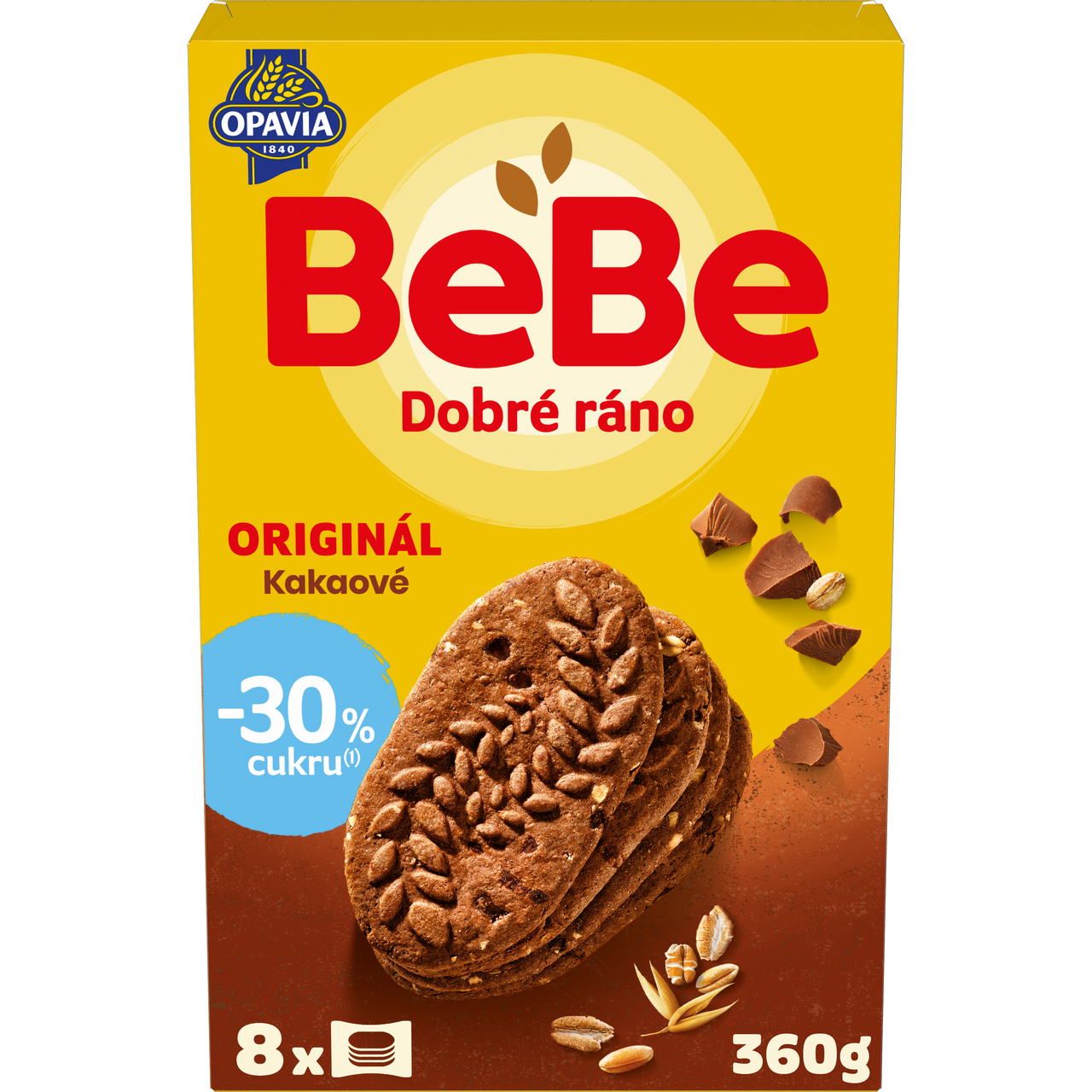 OPAVIA BeBe Dobré Ráno kakaové -30% cukru 360 g
