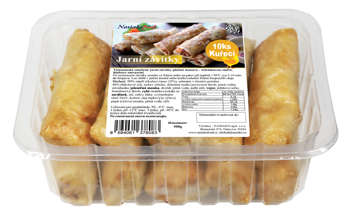 Jarní závitky kuřecí mraž. 10 x 50 g