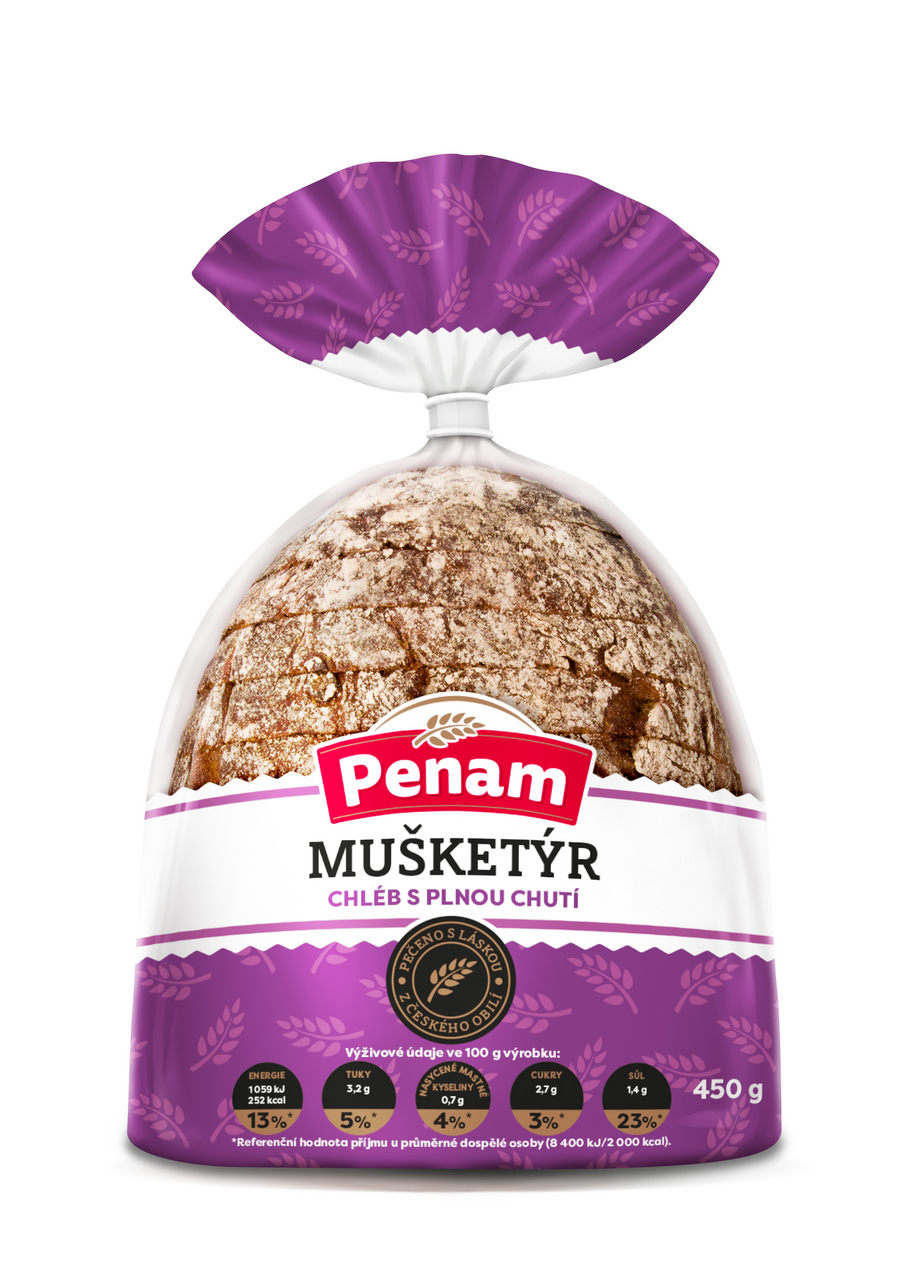 Chléb mušketýr balený krájený 450 g