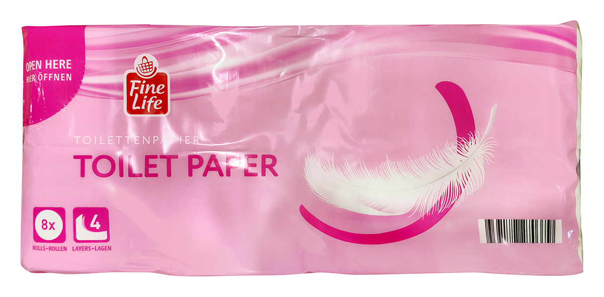 Fine Life Toaletní papír 20,1 m 4vrstvé 8 ks
