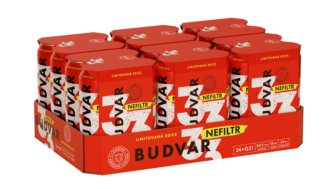 BUDVAR 0,5L PL 33 MP NEFILTR 24x