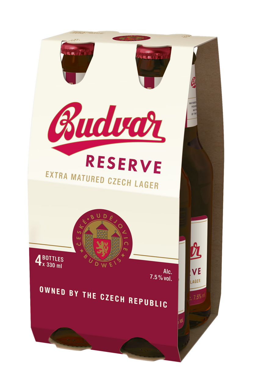 Budvar Reserve 4 x 330 ml vratná láhev multipack