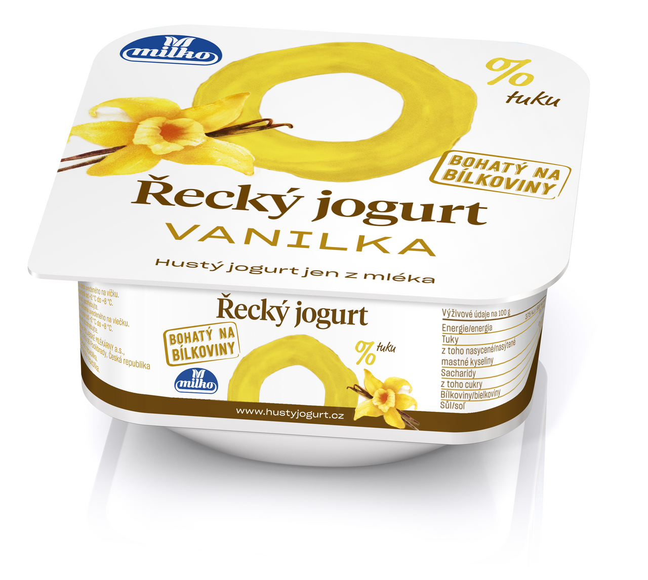 Řecký jogurt 0 % vanilka chlaz. 12 x 140 g