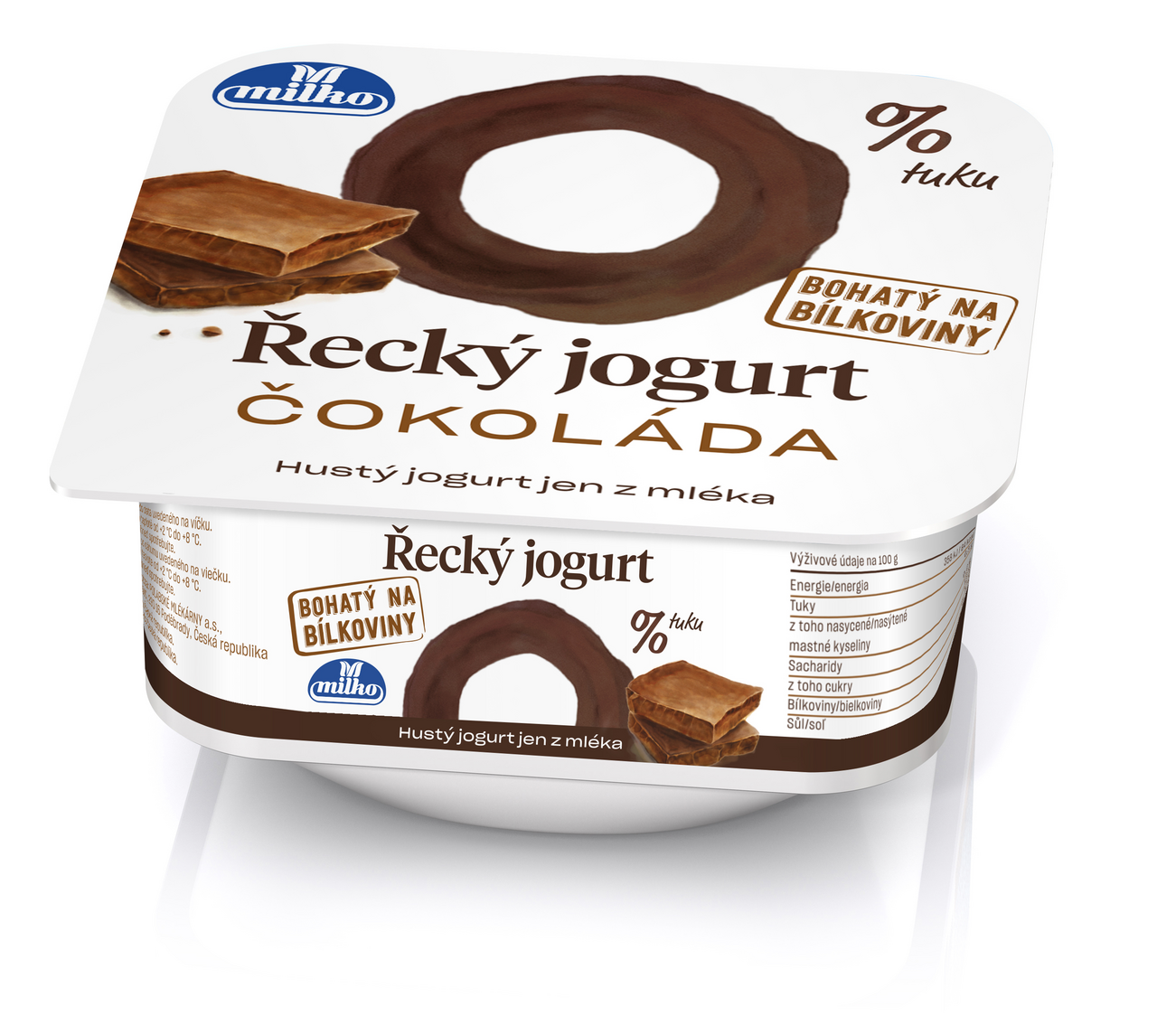 Řecký jogurt 0 % čokoláda chlaz. 12 x 140 g