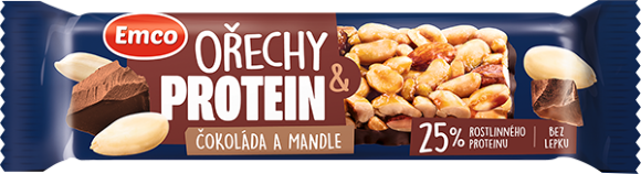 Emco Protein tyčinka čokoláda mandle 20 x 40 g