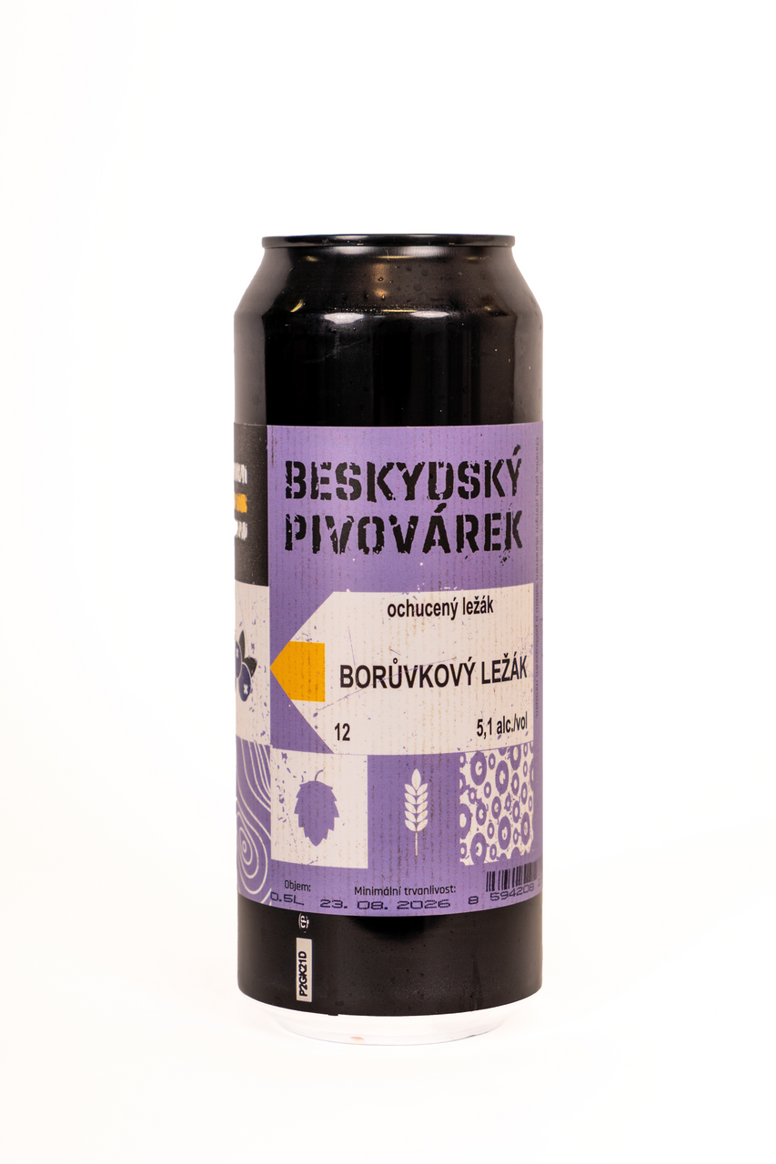 Borůvkový ležák 12 pivo 500 ml plech