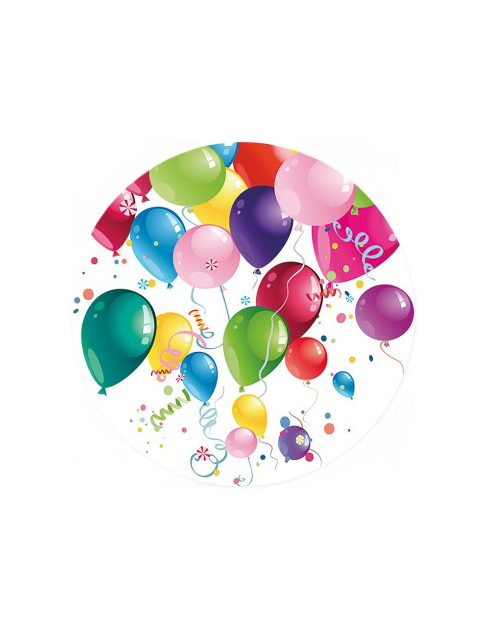 Talíře balónky 22,7 cm 8 ks