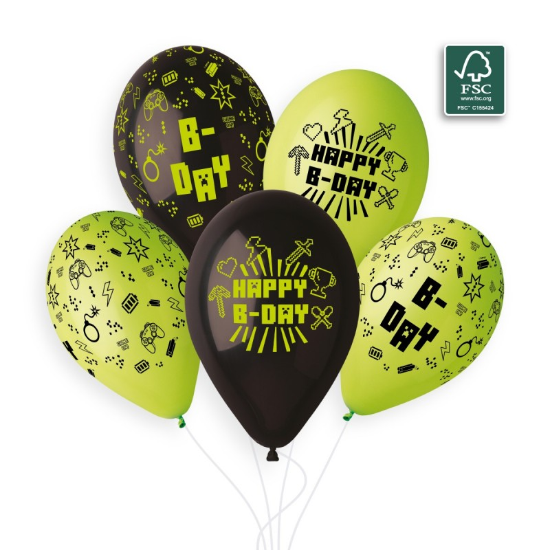 Balónky Gaming 33 cm 5 ks