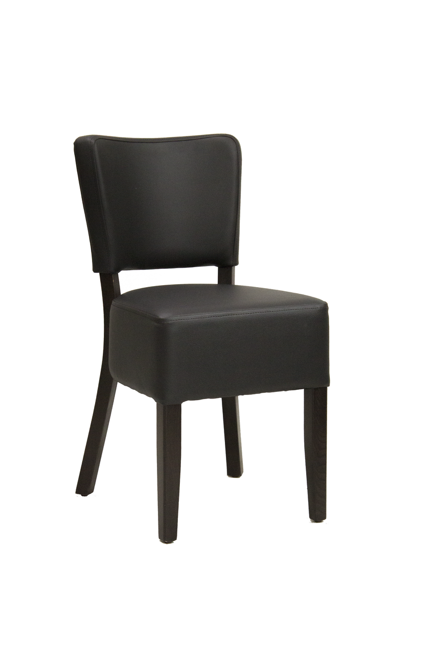 MPRO ŽIDLE ČALOUNĚNÁ ČERNÁ 2ks