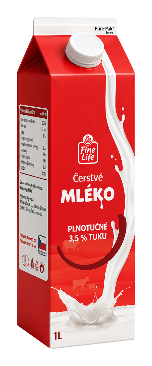 Fine Life Mléko čerstvé 3,5 % chlaz. 1 l