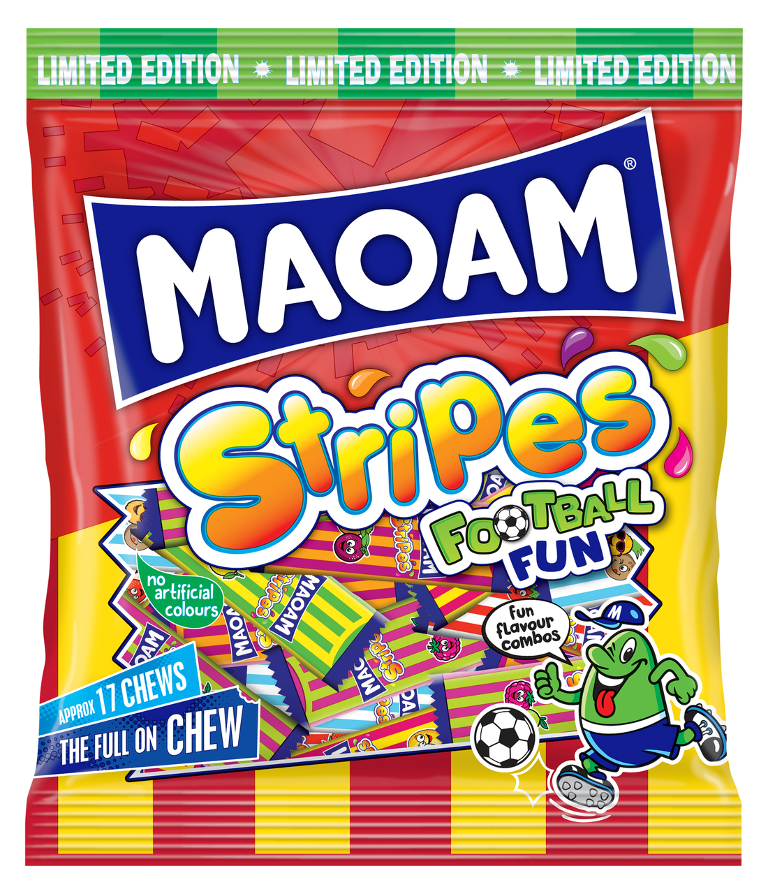 HARIBO Maoam Stripes Football bonbóny žvýkací 140 g