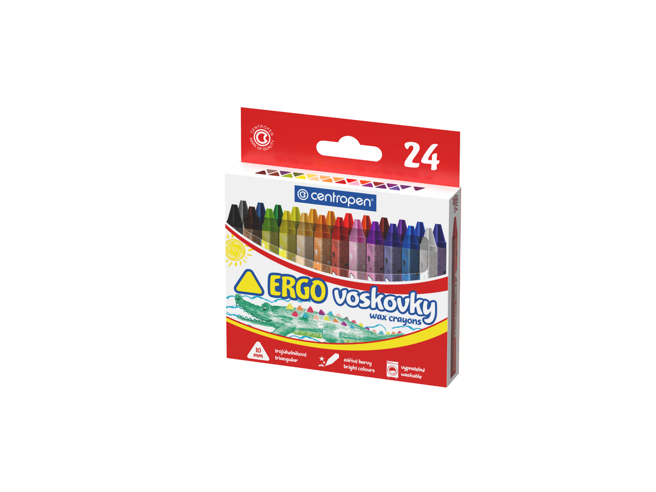 centropen Voskovky trojhranné 24 ks