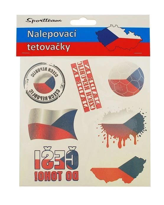 Tetování vlajky ČR 7 ks