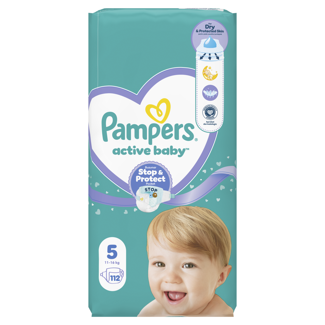Pampers Acrtive Baby Taped MB S5 112 ks
