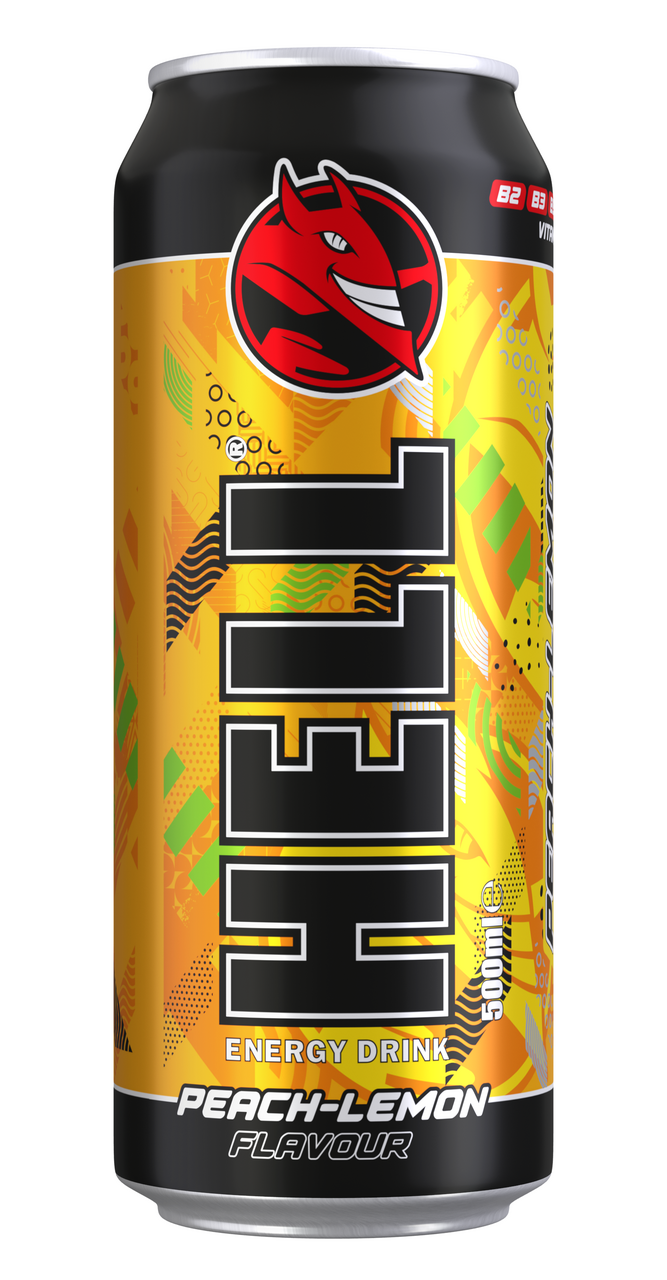 HELL ENERGY 0,5L PEACH/LEMON 12x