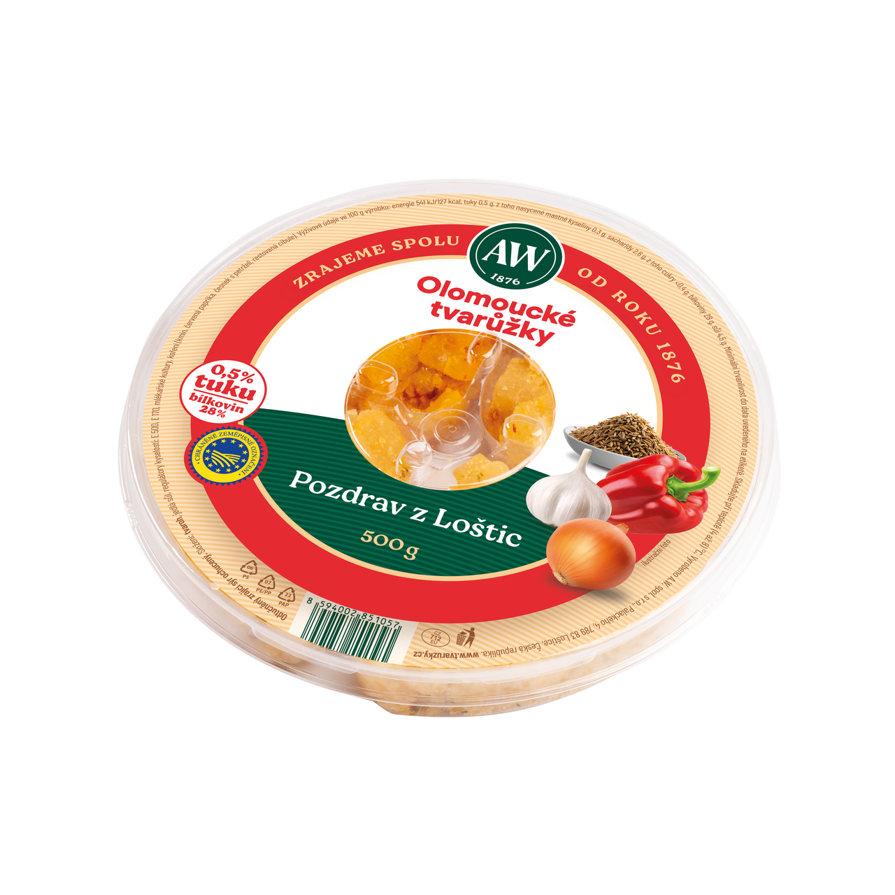 A.W. Pozdrav z Loštic zrající sýr kousky chlaz. 500 g