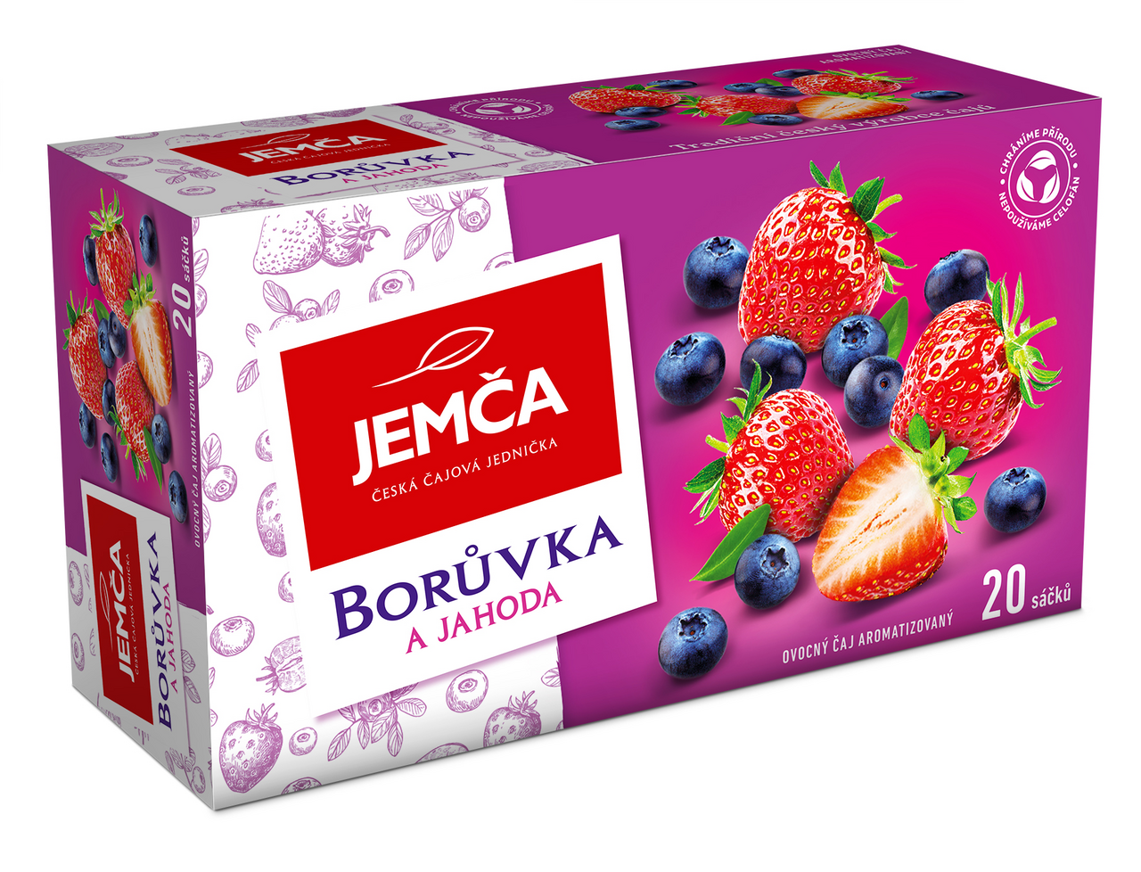 JEMČA Čaj borůvka/jahoda 6 x 40 g