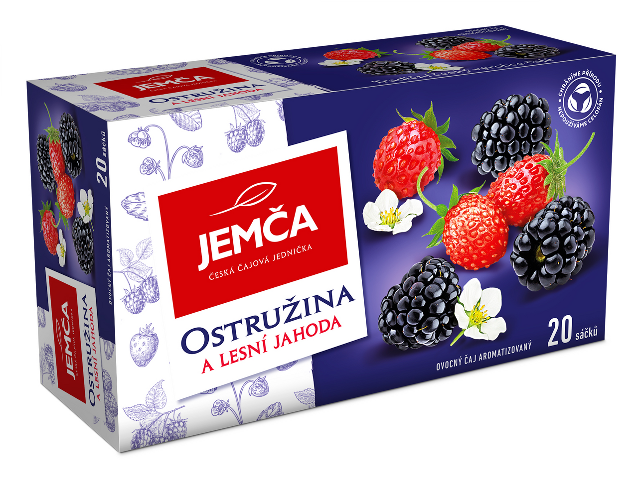JEMČA Čaj Ostružiny a lesní jahoda 6 x 40 g