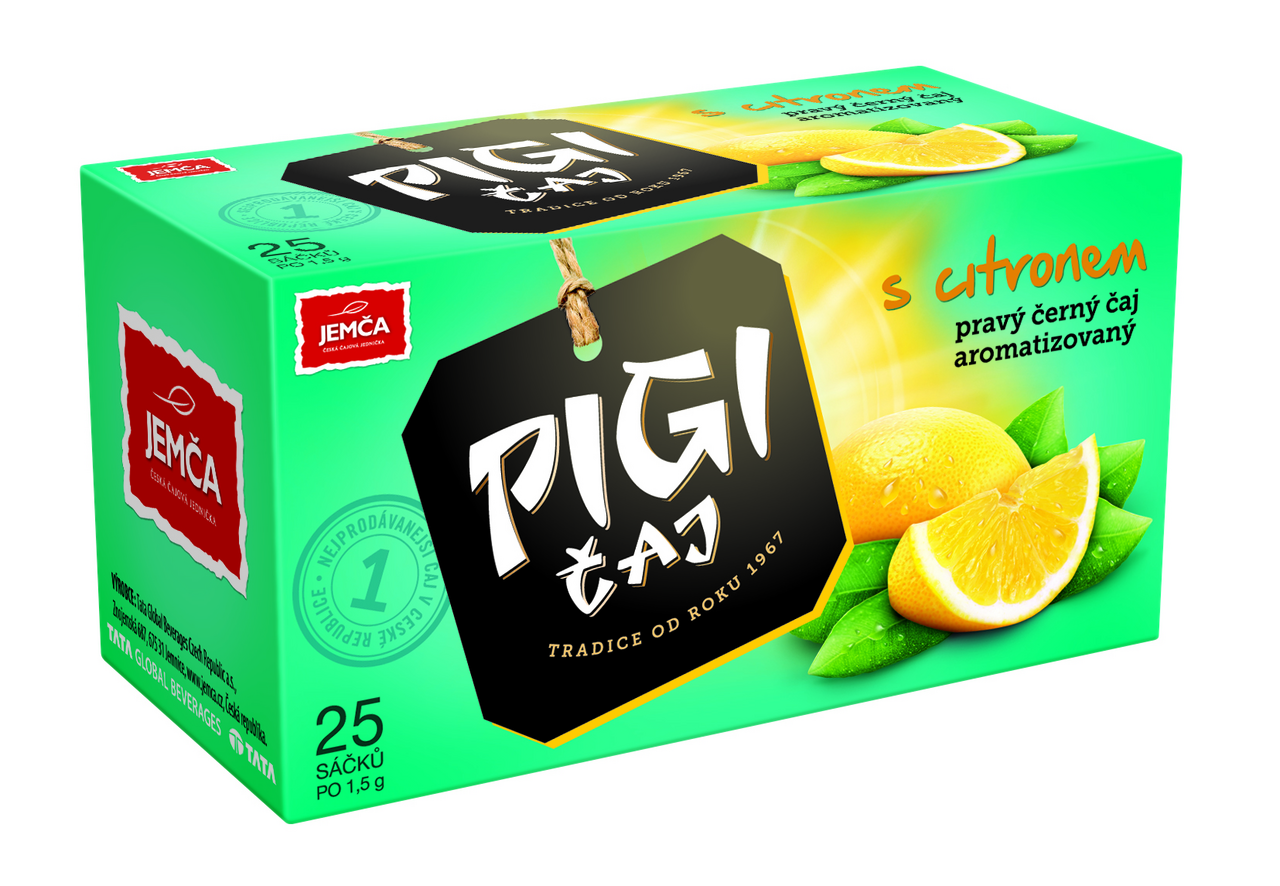 JEMČA Pigi čaj s citronem 6 x 37,5 g