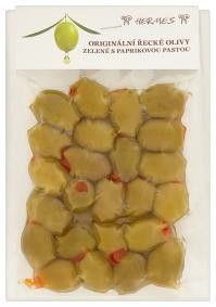 Hermes Olivy zelené s paprikovou pastou chlaz. 2 x 150 g