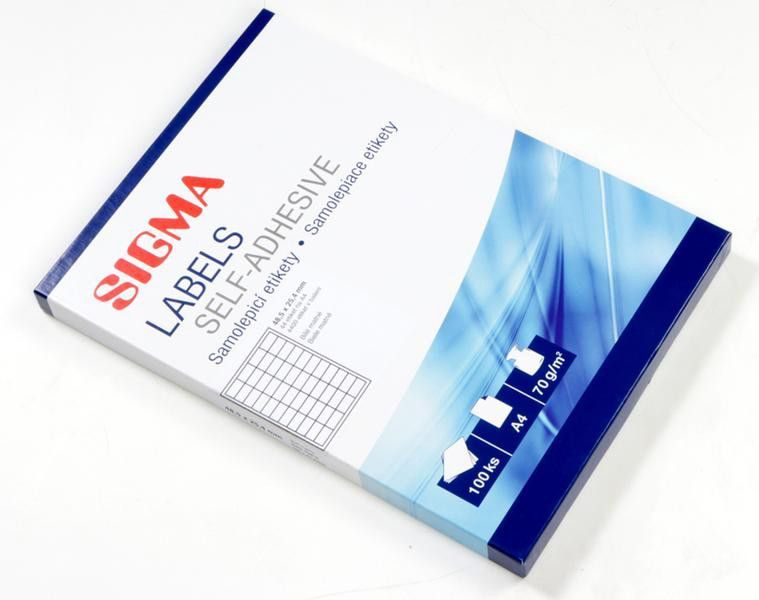 SIGMA Etikety 48,5 x 25,4 mm bílé 100 listů 1 ks