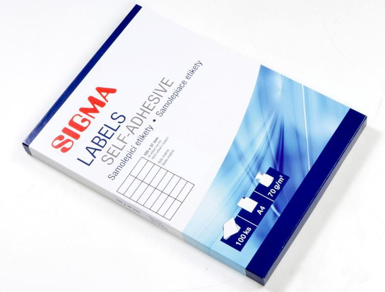 SIGMA Etikety 105 x 37 mm bílé 100 listů 1 ks
