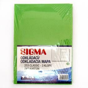SIGMA Desky Odkládací mapa 253 zelené 10 ks